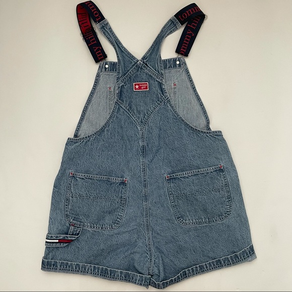 Vintage Tommy Hilfiger Overall Bib Shorts 90s Y2K - Picture 5 of 5